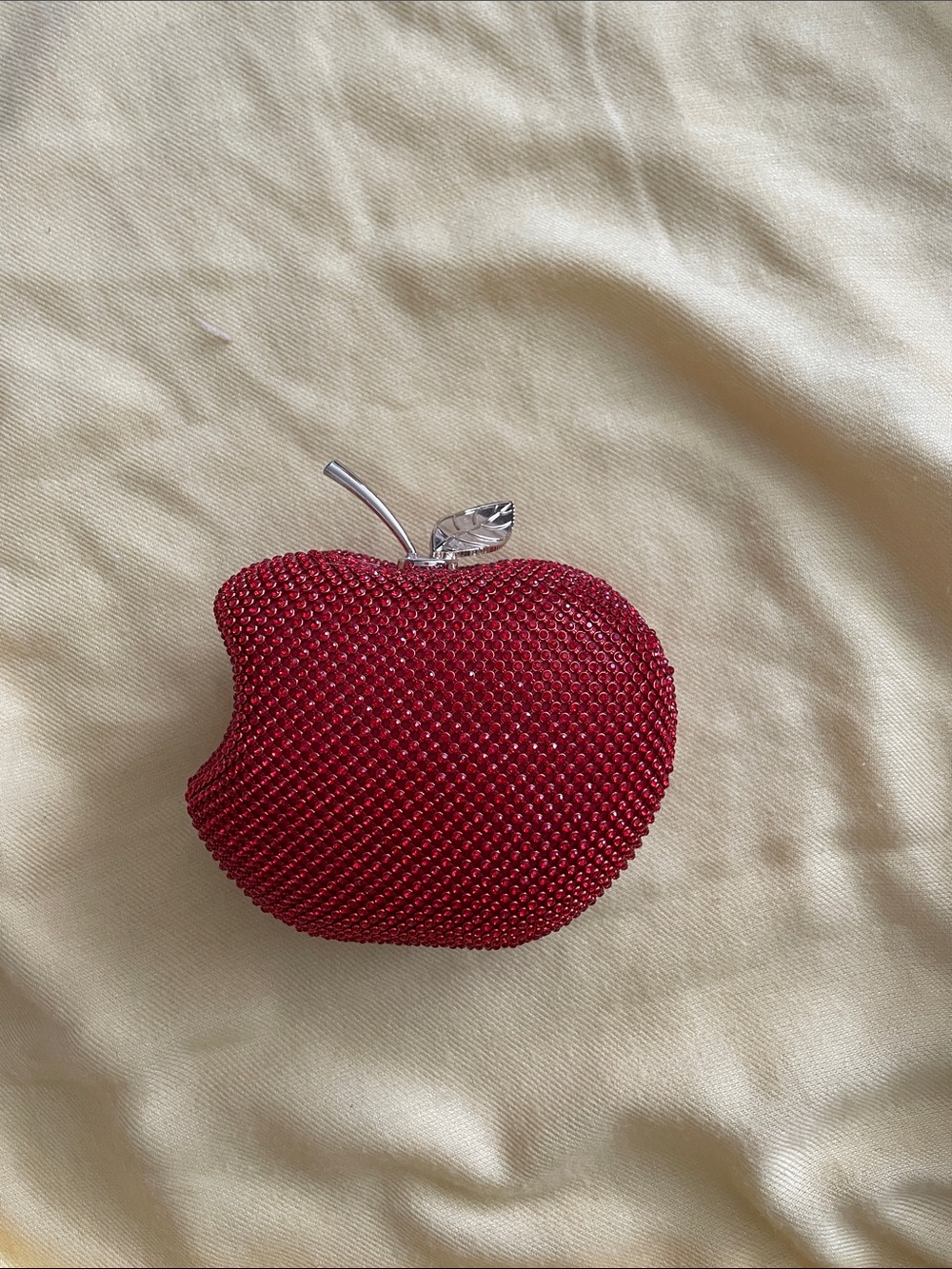 Red Apple Crystal Clutch Bag - Women Bags